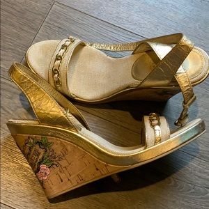 Coach Ellette wedge heel sandals size 9